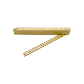 US Tape 55170 Rhino Fiberglass Folding Ruler 15mm x 2m Euro-type; mms on front, 16ths on back