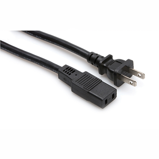 Hosa PWC-178 IEC C9 to NEMA 1-15P Power Cord, 8 feet