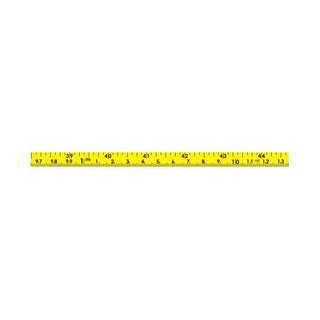 US Tape 58512 Adhesive-backed Bench Tape 3/8" x 26'/8m; L-R; 8ths top, cm/mm Bottom; Yellow Blade