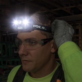 Klein Tools 56048 Rechargeable Headlamp with Strap, 400 Lumen All-Day Runtime, Auto-Off