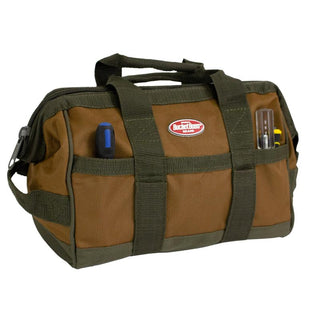 Bucket Boss 60028 Gatemouth Tool Bag Combo, Brown 17 pockets