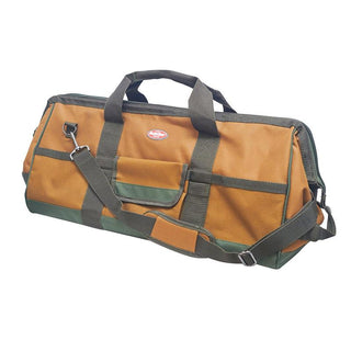 Bucket Boss 60024 Gatemouth 24 Tool Bag, Brown, Green 19 Pockets