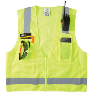 Klein Tools 60269 Safety Vest, High-Visibility Reflective Vest, M/L