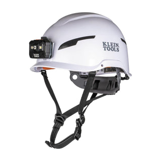 Klein Tools 60525 Safety Helmet, Type-2, Non-Vented Class E, with Rechargeable Headlamp