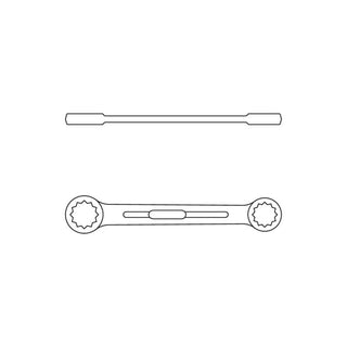 Gedore 6054250 4 Flat Ring Spanner 14x15 mm L.161 mm