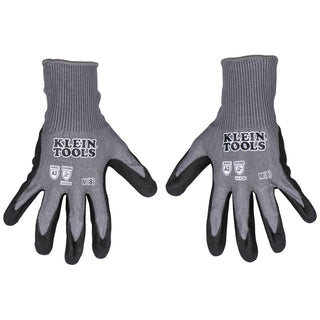 Klein Tools Knit Dipped Gloves, Cut Level A2, Touchscreen, 2-Pair