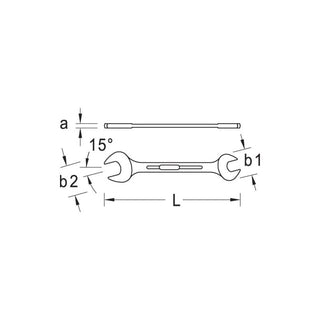 Gedore 6067660 6 Double Open Ended Spanner 24x30 mm