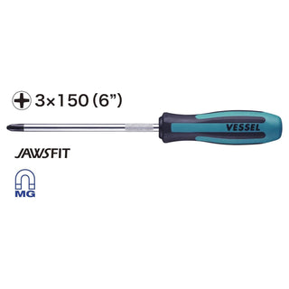 Vessel Tools 900P3150 MEGADORA Standard Screwdriver, Phillips #3