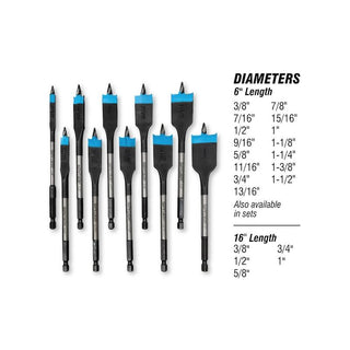 Spyder 11029 SPY Stinger Spade Bit 1/2" X 6" - 2PK