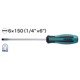 Vessel Tools 900S6150 MEGADORA Standard Screwdriver, 6mm