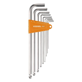 Vessel Tools 8309BPLINU Ball Point Hex L-Key Wrench (Long Type)  9 Piece Set