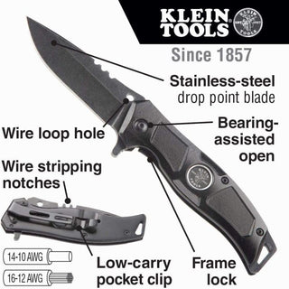 Klein Tools 44228 Electrician’s Bearing-Assisted Open Pocket Knife