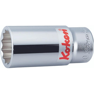 Ko-ken 6305M-25 Hex 3/4"Sq. Drive 12 Point Socket 25 mm L.90 mm