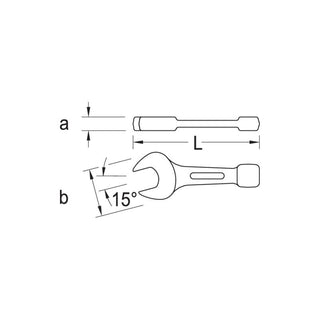 Gedore 6400260 133 Open Ended Slogging Spanner 30 mm