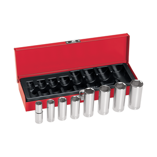 Klein Tools 65502 3/8" Drive Deep-Socket Set, 8 Piece