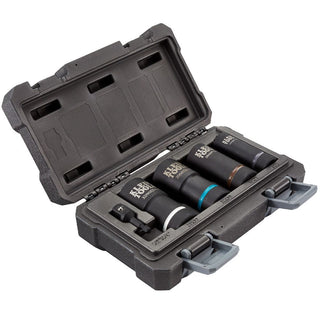 Klein Tools 66050E 2-in-1 Metric Impact Socket Set, 12-Point, 5-Piece