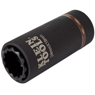 Klein Tools 66052E 2-in-1 Metric Impact Socket, 12-Point, 24 x 19 mm