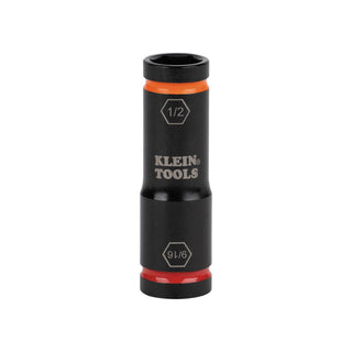 Klein Tools 66076 Flip Impact Socket, 9/16 and 1/2-Inch