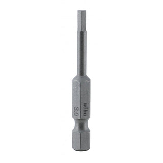 Wiha Tools 74330 Hex Metric Power Bit, 3.0 mm x 50 mm, 10 Pk.