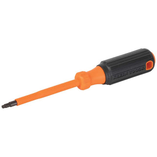 Klein Tools 6844INS Insulated Screwdriver, #2 Square Tip, 4-Inch Round Shank