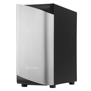 SilverStone SEA1SB-G ATX mid-tower case with aluminum bezel and steel chassis