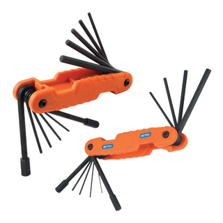 Klein Tools 70552 Pro Folding Hex Key Set, SAE and Metric, 21 Pc.