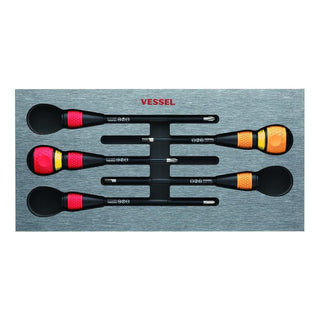 Vessel Tools 22002N3EVA BALL GRIP Ratchet Screwdriver Set