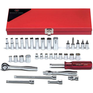 Wright Tool 236 1/4" Drive 6,8,12 Pt. Socket and Screwdriver Bit Set