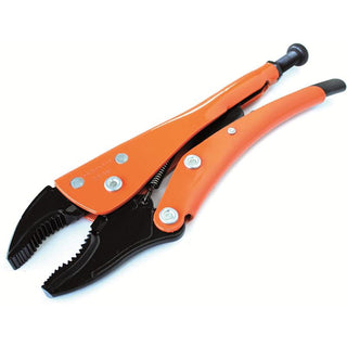 Grip-On 12110 10 Inch Curved Jaw Locking Pliers in Orange Epoxy