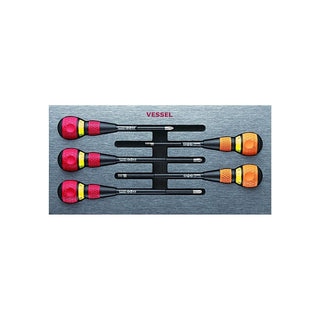 Vessel Tools 22005EVA BALL GRIP Ratchet Screwdriver Set