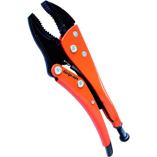 Grip-On 12110 10 Inch Curved Jaw Locking Pliers in Orange Epoxy