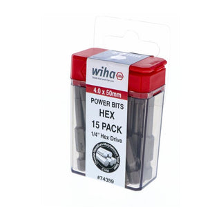 Wiha Tools 74359 Hex Power Bit 4.0 x 50mm