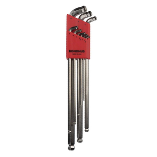 Bondhus 77099 BriteGuard Stubby Double Ball L-Wrenches Set, 1.5 - 10 mm, 9 Pc.