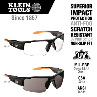 Klein Tools 60161 Professional Safety Glasses, Clear Lens