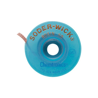 Chemtronics 80-1-5 SODER-WICK Rosin Desoldering Braid .030" 5ft on ESD Safe Spool