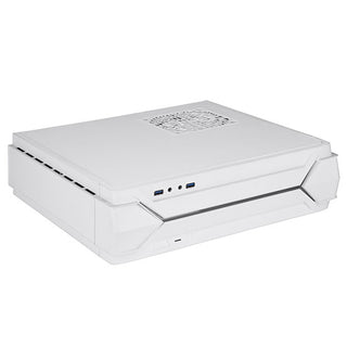 Silverstone Technologies RVZ03W-ARGB Slim Mini-ITX Case with RGB Light Strip White