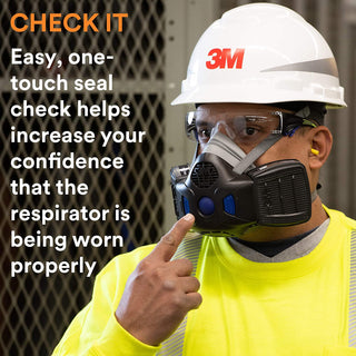 3M Secure Click Half Facepiece Reusable Respirator with Speaking Diaphragm