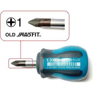 Vessel Tools 920P125 MEGADORA Stubby Screwdriver No.920, Phillips #1