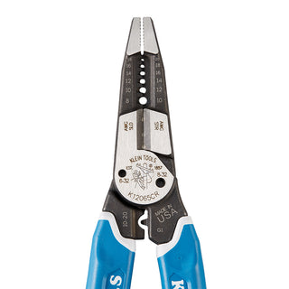 Klein Tools K12065CR Wire Cutter and Crimper Tool for Wire Cutting, Stripping, Crimping and Twisting  (8-18 AWG Solid)