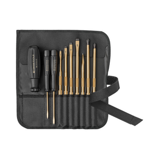 PB Swiss PB 8218.G 145 Y Gold Interchangeable Screwdriver Set, Anniversary Limited Edition, 10 Pc.