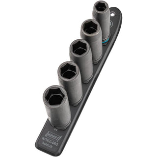 Hazet 900SLG-SR/5 SmartRail 1/2" Impact Metric Deep Socket Set, 5 Pieces