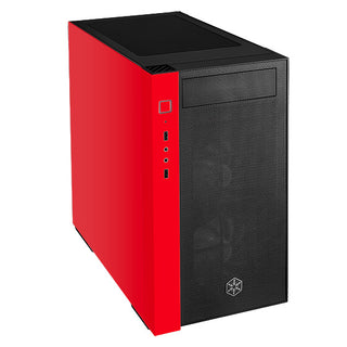 SilverStone Technology RL08BR-RGB Black and Red Micro-ATX Case