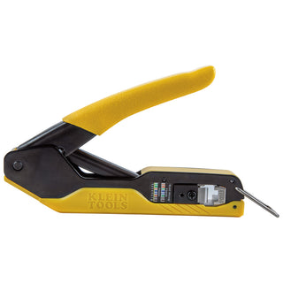 Klein Tools VDV226-005 Compact Pass-Thru Crimper, Modular Crimper Cutter Stripper for Pass-Thu RJ45 Data Plugs