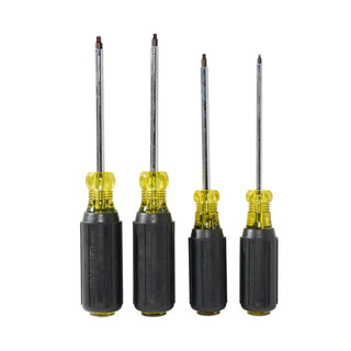 Klein Tools 85664 Square Recess Screwdriver Set, 4 Piece