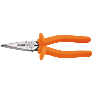 Klein Tools D203-8N-INS Insulated Heavy Duty Long-Nose Side Cutting Pliers