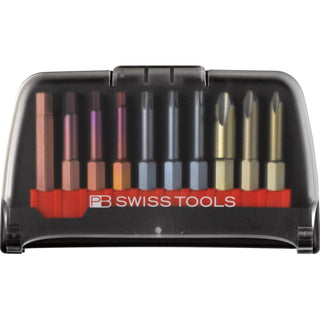 PB Swiss Tools PB E6.985 Precision Bit Set in BitCase, with Belt-Clip, 10 Pieces