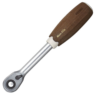 Vessel Tools HRH3W Wood-Compo Ratchet Handle, 3/8" Drive