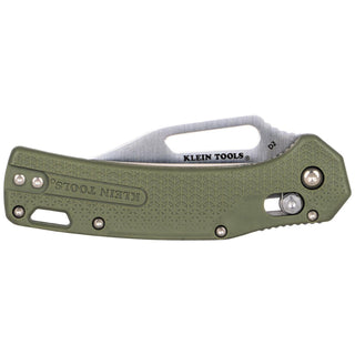 Klein Tools OGK002GNT Resurgence Hunting Pocket Knife, Green & Clip Point