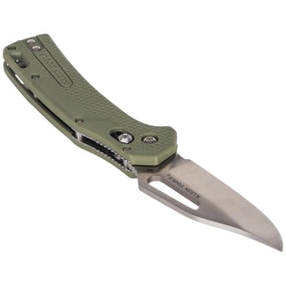 Klein Tools OGK002GNT Resurgence Hunting Pocket Knife, Green & Clip Point