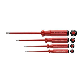 PB Swiss Tools PB 5538.SL Classic VDE Insulated Screwdriver Set, Slim, 4 Pcs